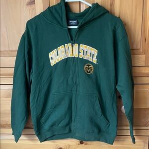 EUC Colorado State Kids Green zip up Hoodie